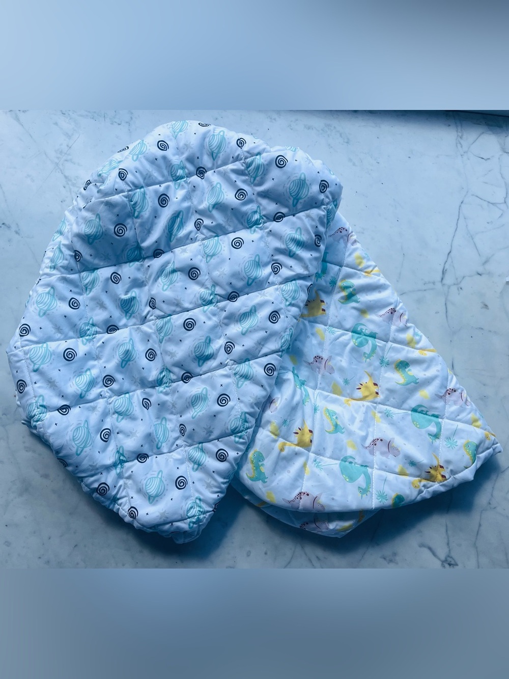 Set of 2 Quilted Pack and Play Mattress Covers